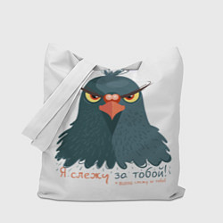 Сумка-шопер Злой голубь, цвет: 3D-принт