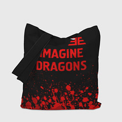 Сумка-шопер Imagine Dragons - red gradient посередине, цвет: 3D-принт