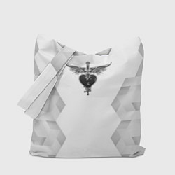 Сумка-шопер Bon Jovi white poly, цвет: 3D-принт