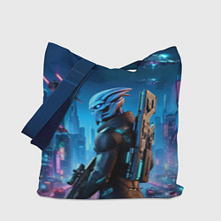 Сумка-шоппер Mass Effect - neon glow fantastic