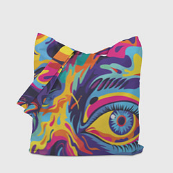 Сумка-шопер Глаза вселенной, цвет: 3D-принт