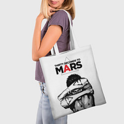 Сумка-шопер 30 Seconds to Mars - poster, цвет: 3D-принт — фото 2
