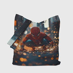 Сумка-шопер Человек паук и золотая пыльца, цвет: 3D-принт