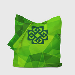 Сумка-шопер Breaking Benjamin green poly, цвет: 3D-принт