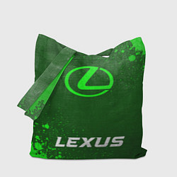 Сумка-шопер Lexus - green gradient по-центру, цвет: 3D-принт