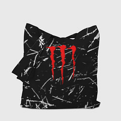 Сумка-шопер Monster обрывки красок, цвет: 3D-принт