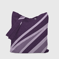 Сумка-шопер Фиолетовый абстрактный с полосой, цвет: 3D-принт