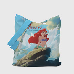 Сумка-шопер Ariel I love the ocean - русалка - beautiful big p, цвет: 3D-принт