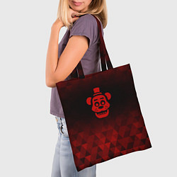 Сумка-шопер FNAF red poly, цвет: 3D-принт — фото 2