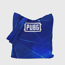 Сумка-шопер PUBG blue poly, цвет: 3D-принт