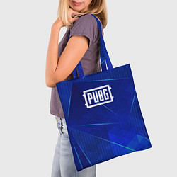 Сумка-шопер PUBG blue poly, цвет: 3D-принт — фото 2