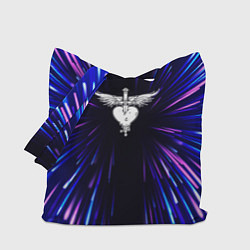 Сумка-шопер Bon Jovi neon energy, цвет: 3D-принт