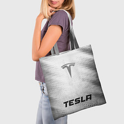 Сумка-шопер Tesla - white gradient по-центру, цвет: 3D-принт — фото 2