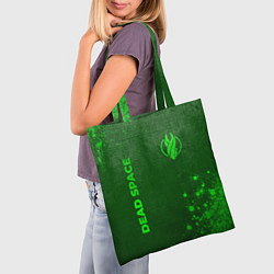 Сумка-шопер Dead Space - green gradient вертикально, цвет: 3D-принт — фото 2