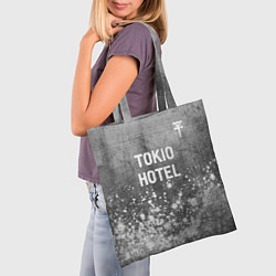 Сумка-шопер Tokio Hotel - grey gradient посередине, цвет: 3D-принт — фото 2