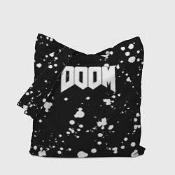 Сумка-шопер Doom белые краски всплеск, цвет: 3D-принт