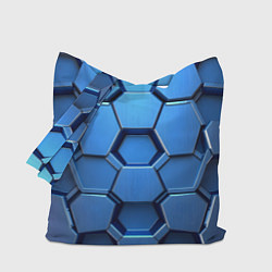 Сумка-шопер Синий бронежилет, цвет: 3D-принт