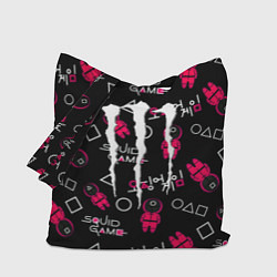 Сумка-шопер Monster energy x Ojingeo geim, цвет: 3D-принт