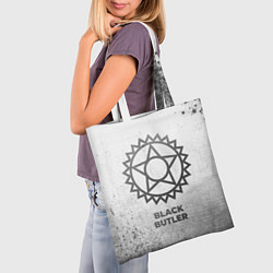 Сумка-шопер Black Butler - white gradient, цвет: 3D-принт — фото 2