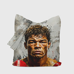 Сумка-шопер Артуро Гатти на сером, цвет: 3D-принт