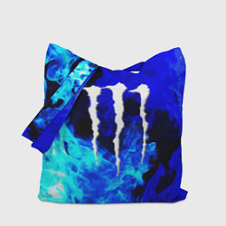 Сумка-шопер Monster energy синий дым, цвет: 3D-принт