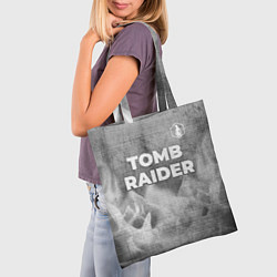 Сумка-шопер Tomb Raider - grey gradient посередине, цвет: 3D-принт — фото 2