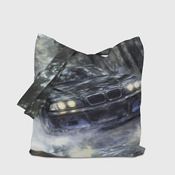 Сумка-шопер БМВ брызги из под колес, цвет: 3D-принт
