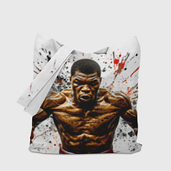 Сумка-шопер Мухаммед Али на белом, цвет: 3D-принт