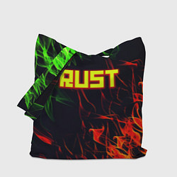 Сумка-шопер RUST огненная текстура, цвет: 3D-принт