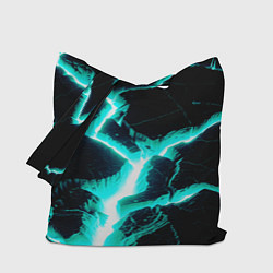 Сумка-шопер Color light blue black, цвет: 3D-принт