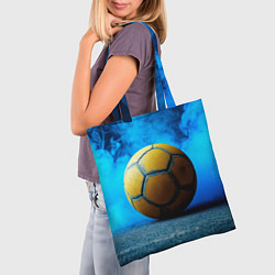 Сумка-шопер Гандбольный мяч синий дым, цвет: 3D-принт — фото 2