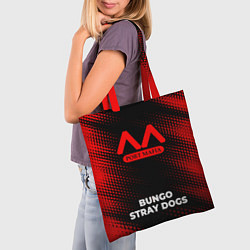Сумка-шопер Bungo Stray Dogs - red gradient по-центру, цвет: 3D-принт — фото 2