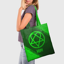 Сумка-шопер HIM - green gradient, цвет: 3D-принт — фото 2
