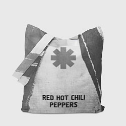 Сумка-шопер Red Hot Chili Peppers - white gradient по-центру, цвет: 3D-принт