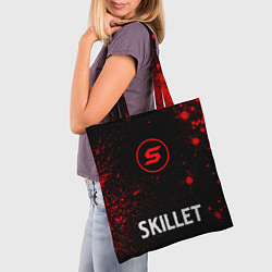 Сумка-шопер Skillet - red gradient по-центру, цвет: 3D-принт — фото 2