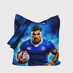 Сумка-шопер Регбист в синем дыму, цвет: 3D-принт