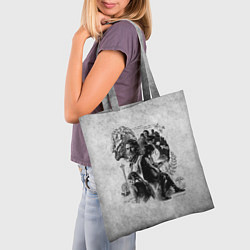Сумка-шопер The last of us grey grunge, цвет: 3D-принт — фото 2