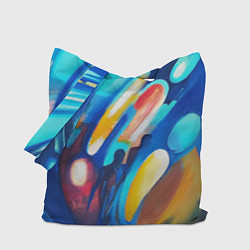 Сумка-шопер Big city night lights, цвет: 3D-принт