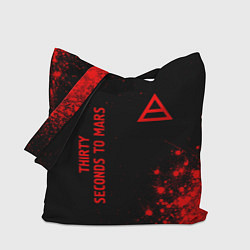 Сумка-шопер Thirty Seconds to Mars - red gradient вертикально, цвет: 3D-принт
