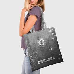 Сумка-шопер Chelsea - grey gradient по-центру, цвет: 3D-принт — фото 2
