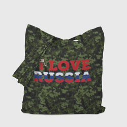 Сумка-шопер I love Rassiа, цвет: 3D-принт