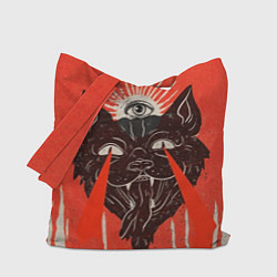 Сумка-шопер Магический кот, цвет: 3D-принт