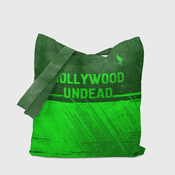 Сумка-шопер Hollywood Undead - green gradient посередине, цвет: 3D-принт