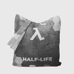 Сумка-шопер Half-Life - grey gradient по-центру, цвет: 3D-принт