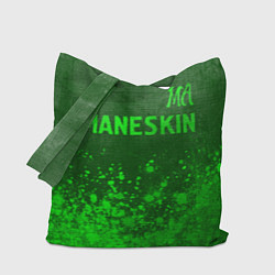 Сумка-шопер Maneskin - green gradient посередине, цвет: 3D-принт