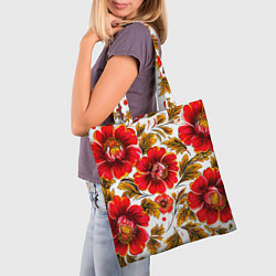 Сумка-шопер Русская традиционная живопись, цвет: 3D-принт — фото 2