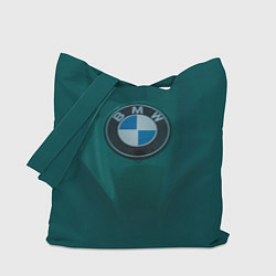 Сумка-шоппер Логотип BMW на зелёном фоне