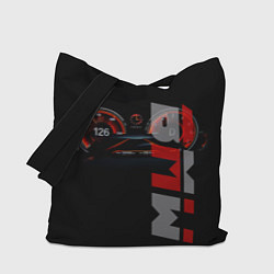 Сумка-шопер BMW спидометр и надпись, цвет: 3D-принт