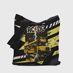 Сумка-шопер ACDC в автобусе, цвет: 3D-принт