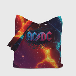 Сумка-шопер ACDC логотип в градиенте, цвет: 3D-принт